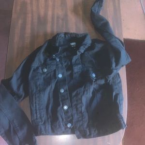 distressed cropped jean jacket from rainbow